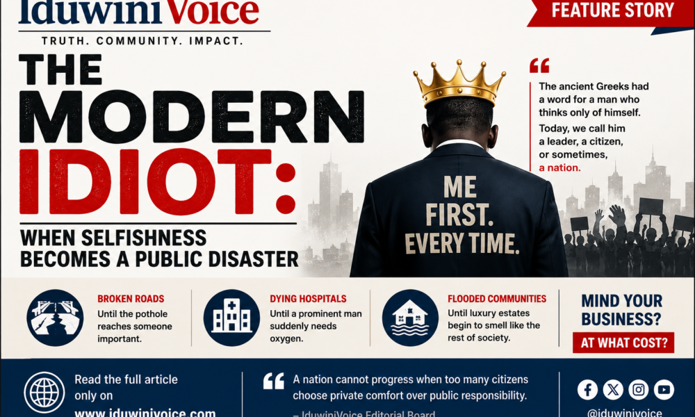 THE MODERN IDIOT: WHEN SELFISHNESS BECOMES A PUBLIC DISASTER