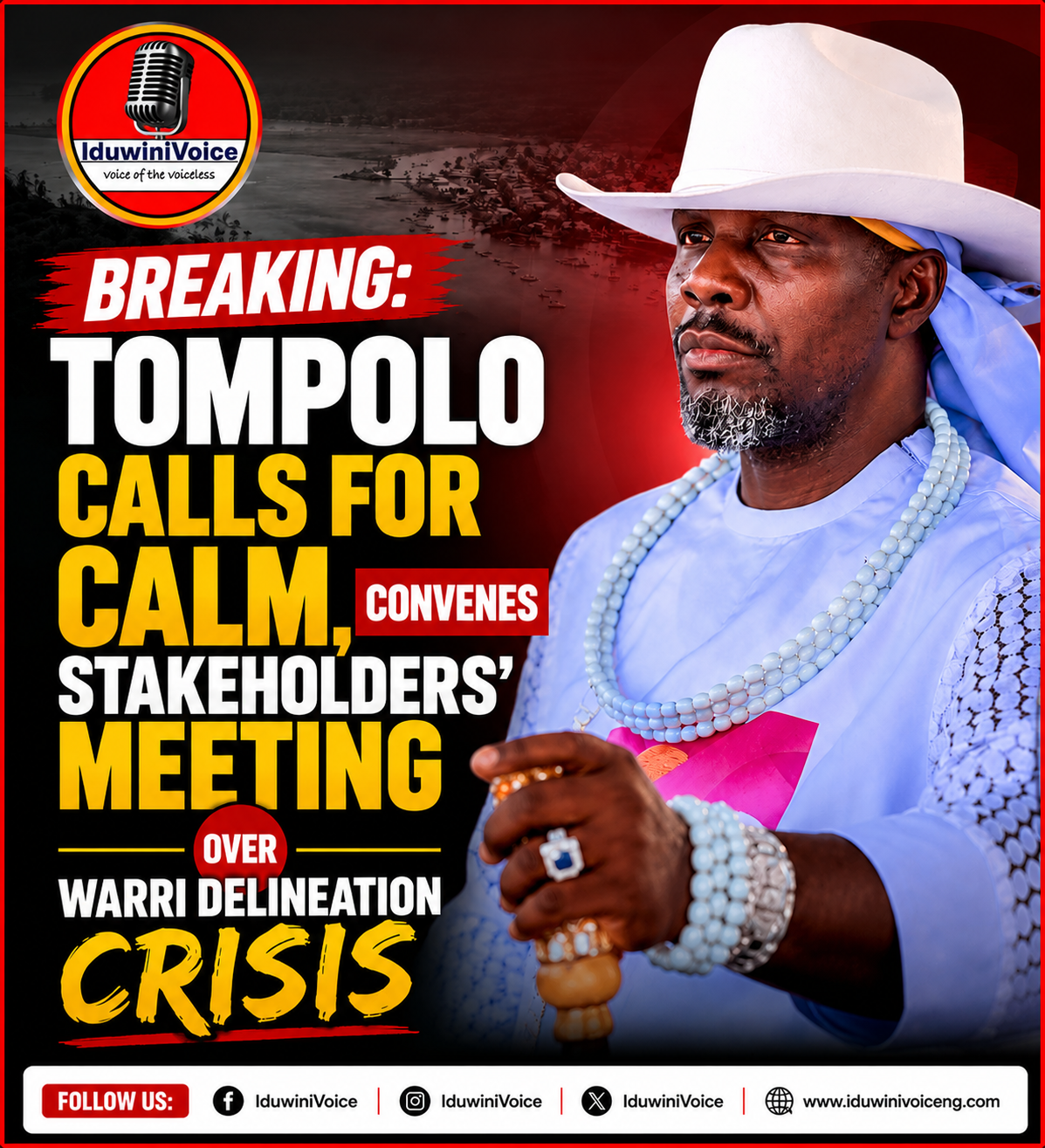 Breaking: Tompolo Calls for Calm, Convenes Stakeholders’ Meeting Over Warri Delineation Crisis