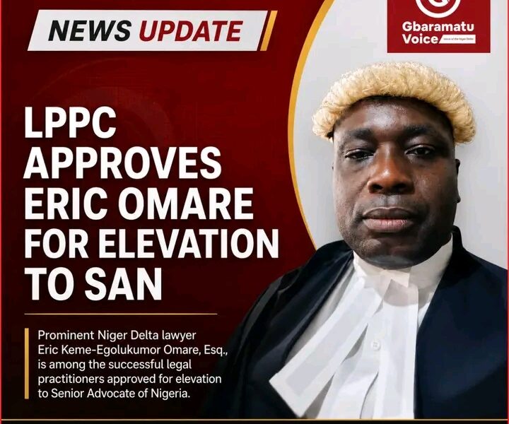 BREAKING: Eric Keme-Egolukumor Omare Approved for Elevation to Senior Advocate of Nigeria