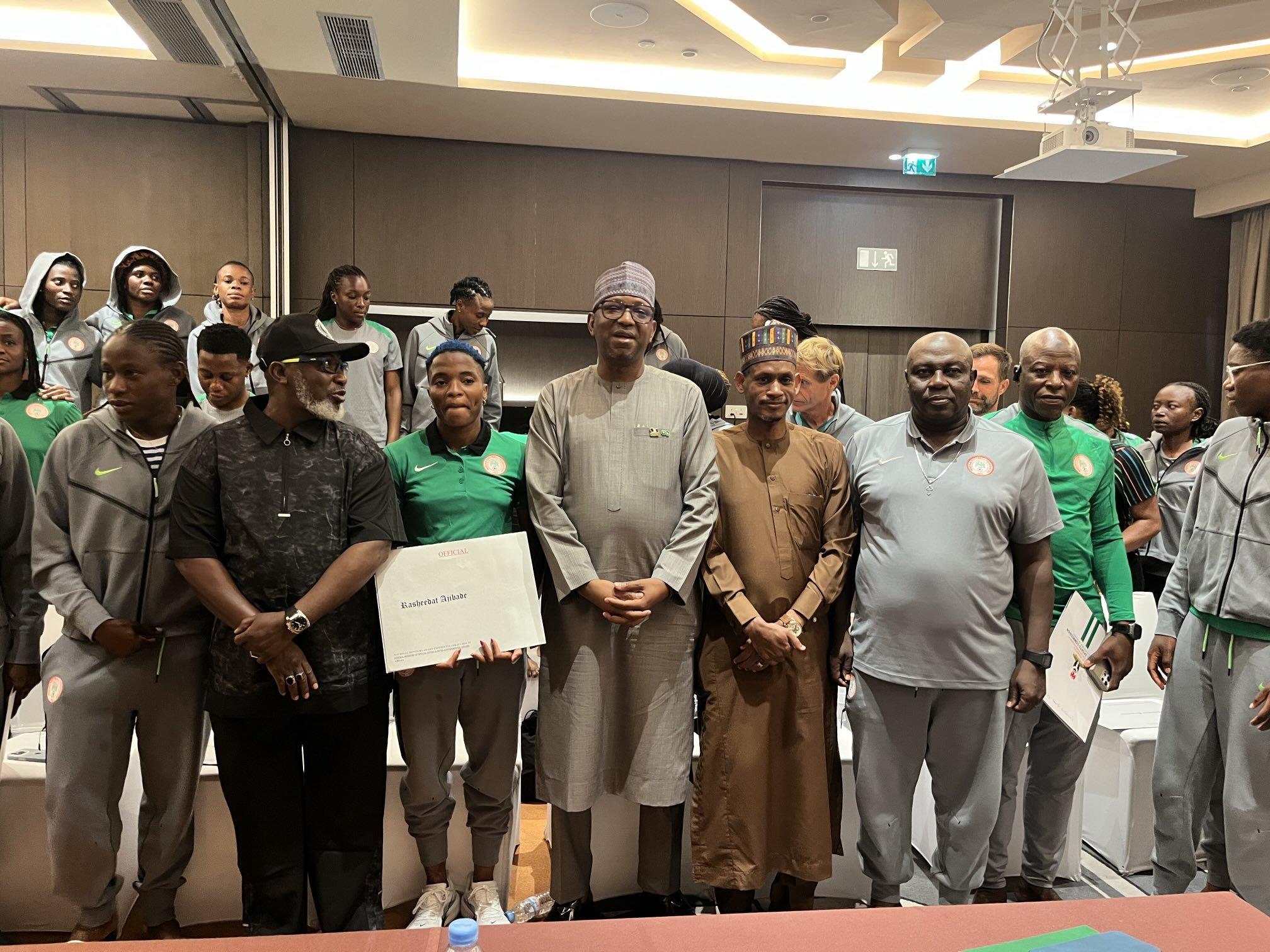 FG Delivers Promised Houses, Cash Rewards to Super Falcons Ahead of WAFCON Campaign