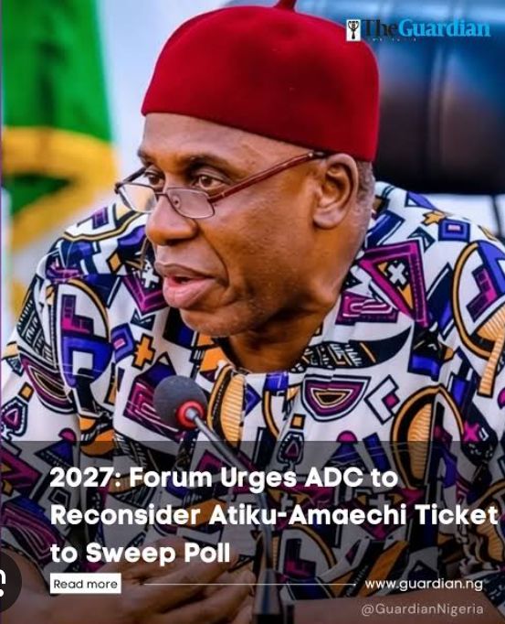 Southern Forum Urges ADC to Pick Strong Southern Running Mate for Atiku Ahead of 2027