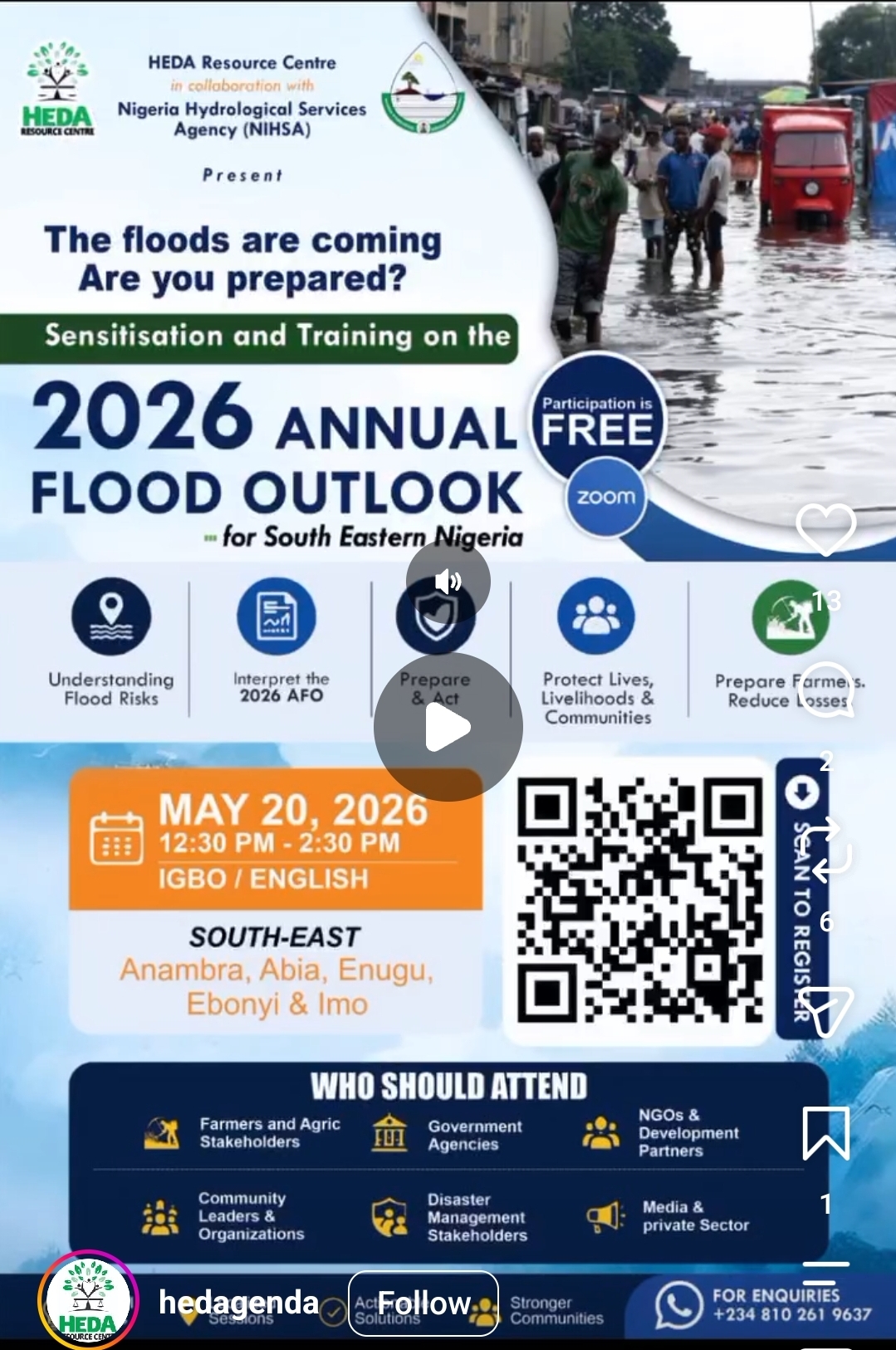 NiHSA Predicts Continued Flooding Until September, Raises Concerns Over Water Safety