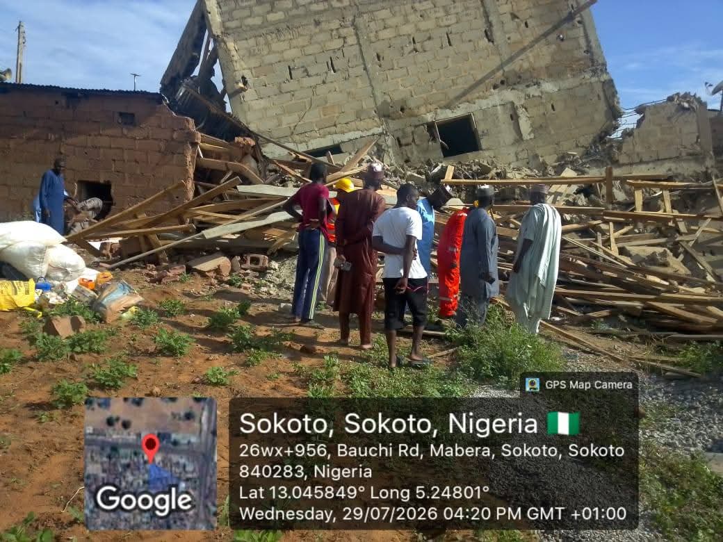 Workers Escape Unhurt After Building Collapse in Sokoto