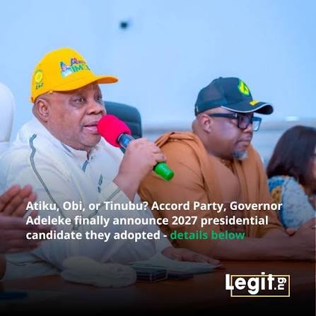 Adeleke, Accord Party Declare Support for Tinubu’s 2027 Re-election Bid