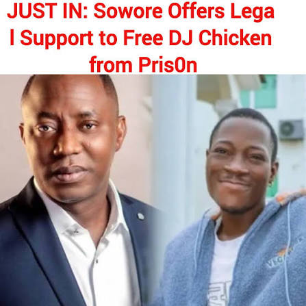 Sowore Vows Legal Backing for DJ Chicken Over Cybercrime Charges
