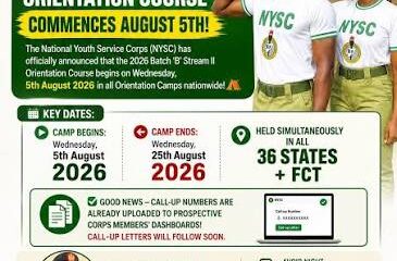 NYSC Advises 2026 Batch B Stream II Corps Members to Prioritise Safety While Travelling