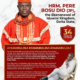 Engr. Benikurukuru, Iduwini Delta PIA Board Chairman Celebrates HRM Bosu Dio at 33rd Coronation Anniversary