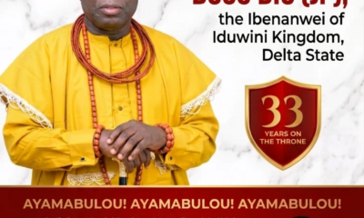 Iduwini Traditional Council Chairman, Gbegha Congratulates Ayamabulou-1 on 33rd Coronation Anniversary