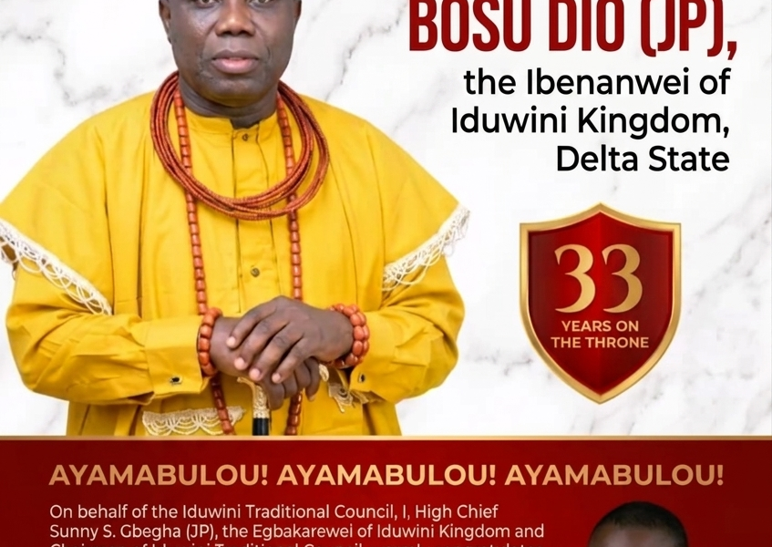 Iduwini Traditional Council Chairman, Gbegha Congratulates Ayamabulou-1 on 33rd Coronation Anniversary