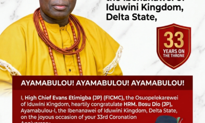 High Chief Etimigba Congratulates HRM Bosu Dio on 33rd Coronation Anniversary
