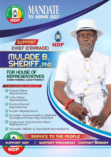 Jubilation in Warri Federal Constituency as NDP Candidate, Mulade Sheriff, Pledges Peace, Unity and Development