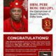 Former Burutu Councillor, Emmanuel Sanibeni, Congratulates HRM Bosu Dio on 34th Coronation Anniversary