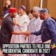 Opposition Parties Divided Over Fresh Call for Single 2027 Presidential Candidate  Fresh efforts to unite