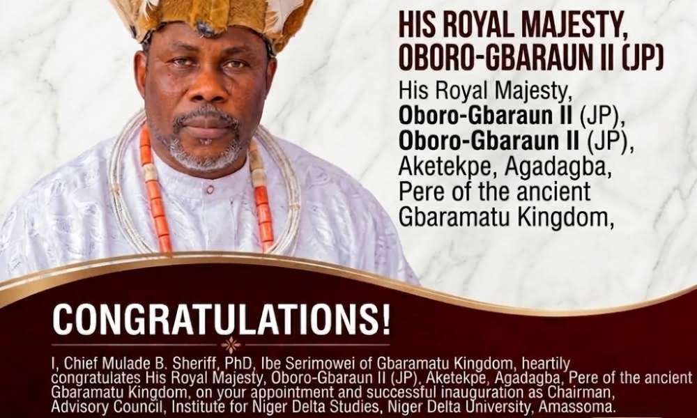 Chief Mulade Congratulates Gbaramatu Monarch (Aketekpe) on Appointment as INDS Advisory Council Chairman