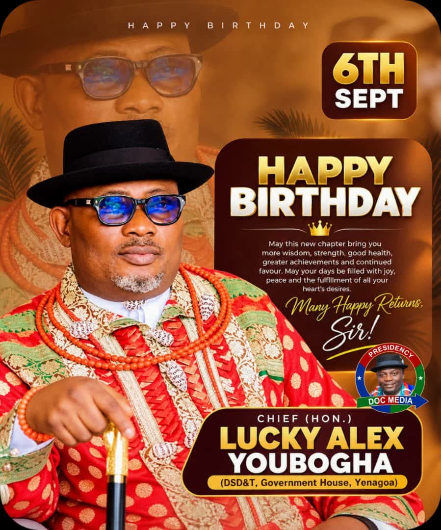 IYC PRESIDENT OKOTETE FELICITATES CHIEF LUCKY ALEX YOUBOGHA ON BIRTHDAY 