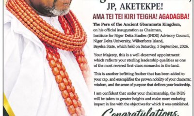Otuaro Applauds Gbaramatu Monarch on Appointment as NDU Institute Advisory Council Chairman