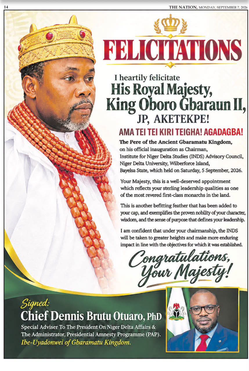 Otuaro Applauds Gbaramatu Monarch on Appointment as NDU Institute Advisory Council Chairman