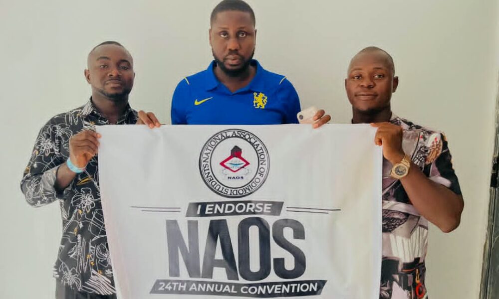 NAOS PAYS COURTESY VISIT TO DR. BATCH OLOYE — ENDORSES 24TH ANNUAL CONVENTION
