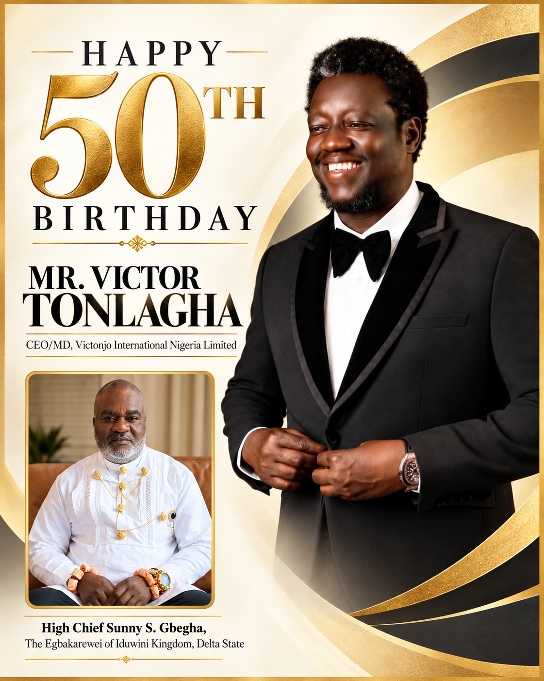 High Chief Gbegha Celebrates Victor Tonlagha on 50th Birthday