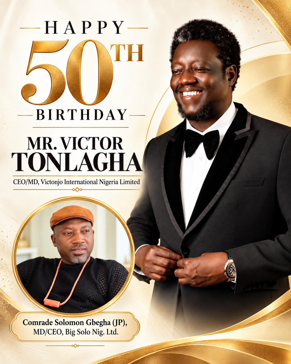 50 Hearty Cheers: Gbegha, Felicitates Tonlagha on Golden Birth Anniversary